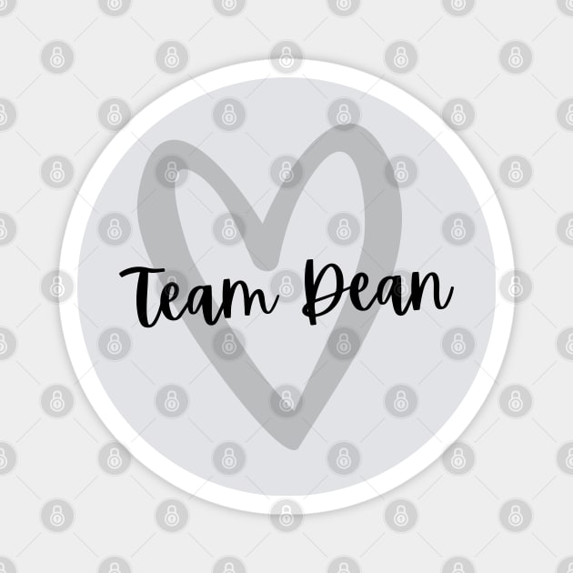 Team Dean- Heart Magnet by Gilmore Book Club